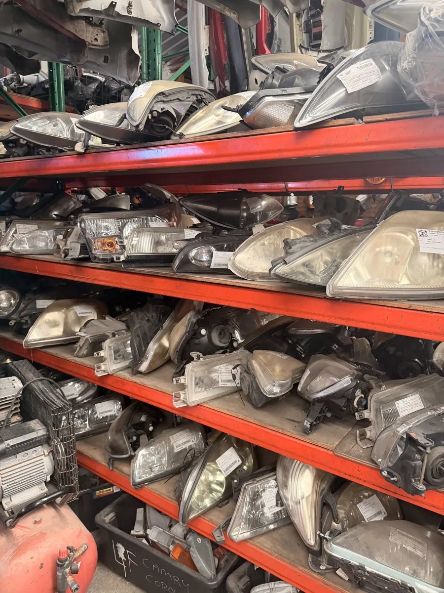 Headlights and tail lights at Gold Coast Car Parts, Molendinar