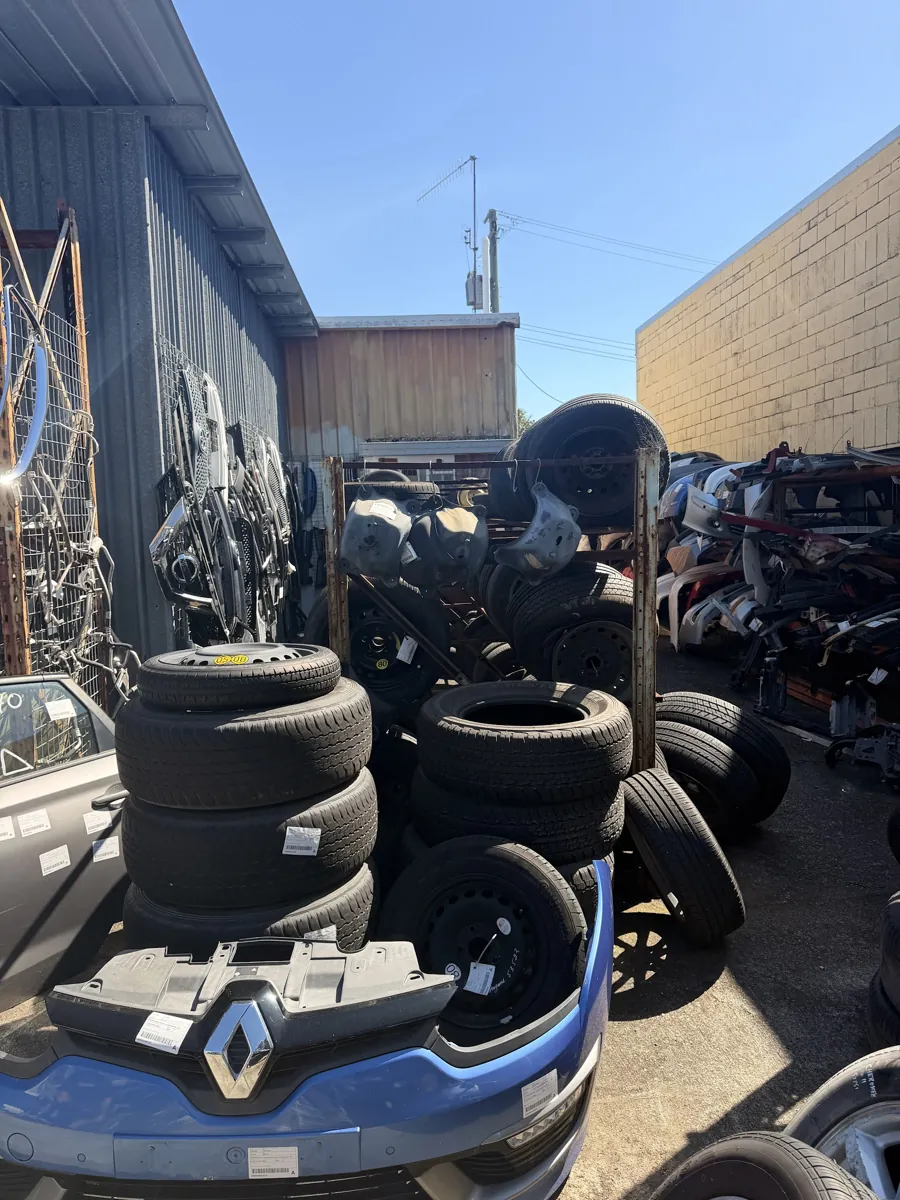 Wheels and tyres at Gold Coast Car Parts, Molendinar